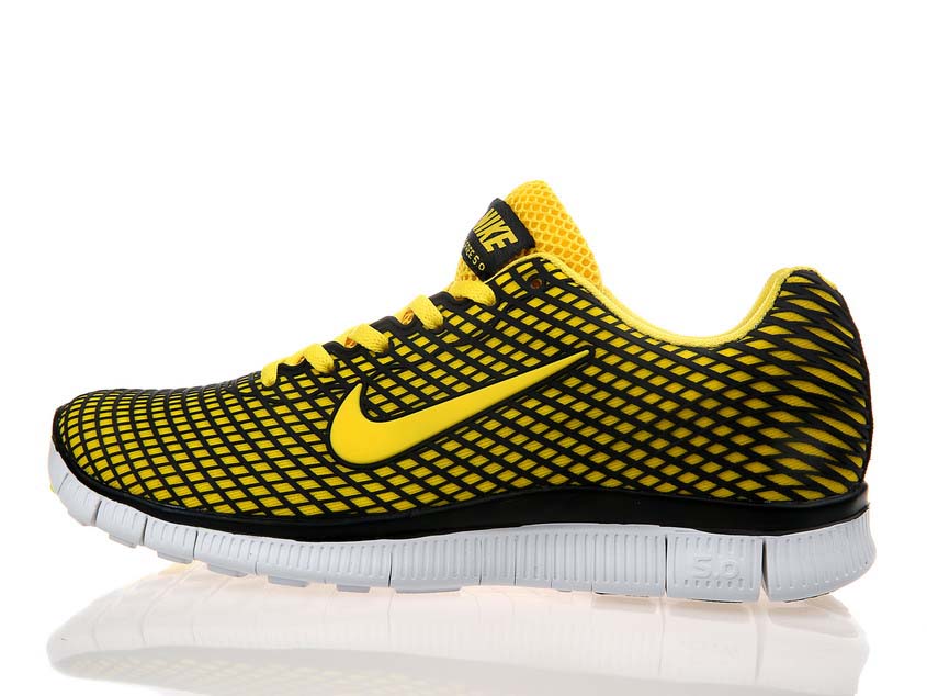 Nike Free 5.0 chaussures de course des hommes de lumiere jaune noir (1)